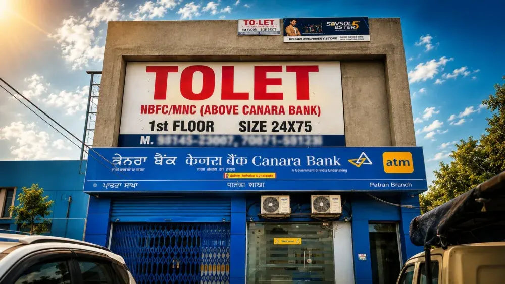 Commercial Space for Rent, in Jakhal Road, Patran